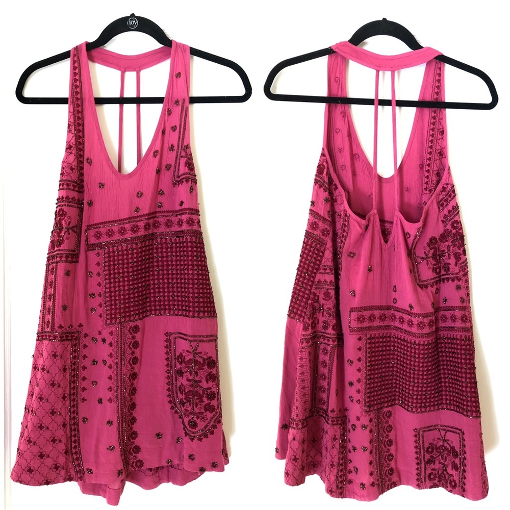 Free People Intimately Embellished Red Dress